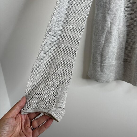 Lululemon Cardigan Womens 2 Open Hooded Sweater Lightweight Knit Yoga Lounge - Picture 7 of 12